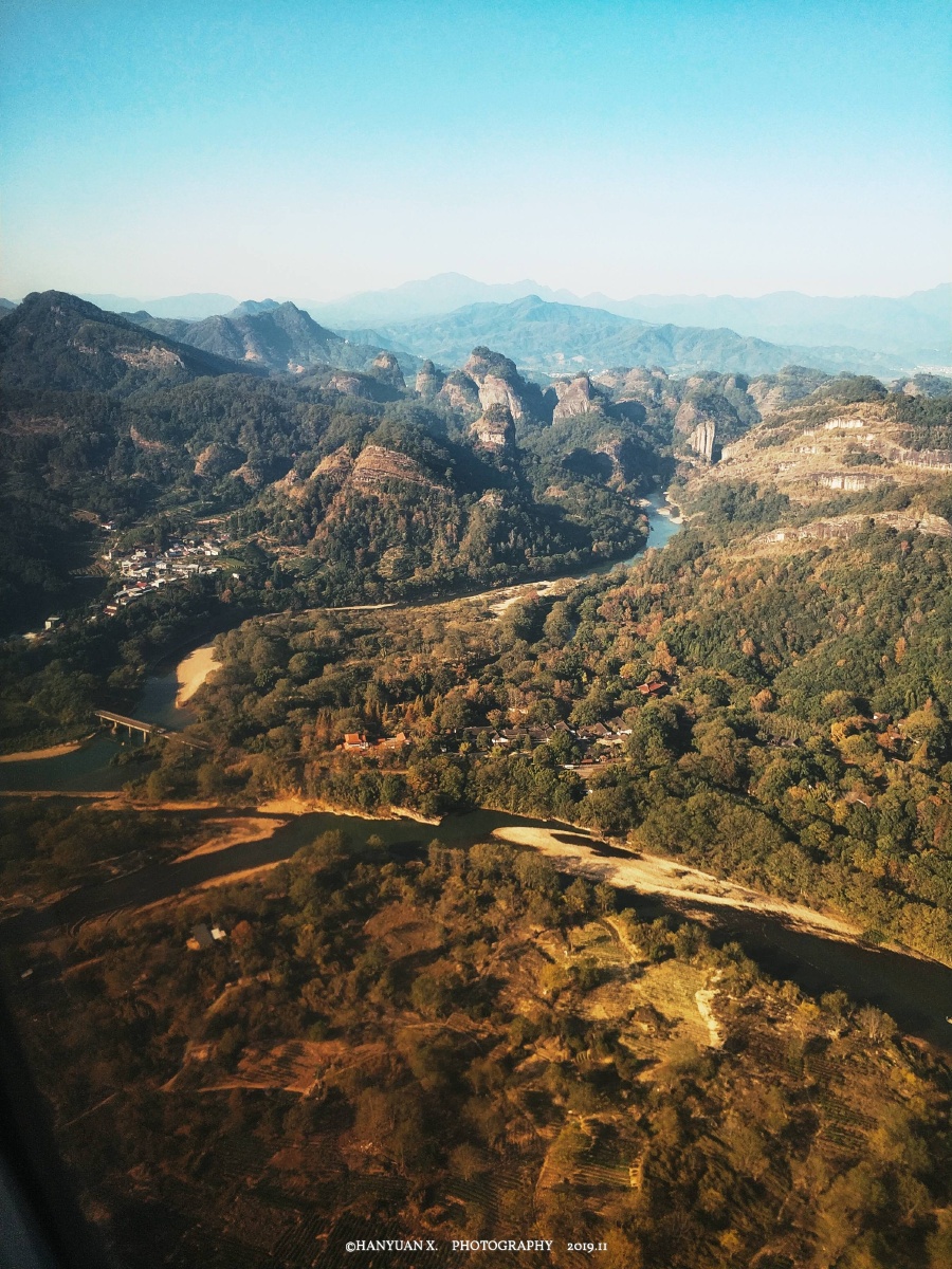 航拍福建武夷山九曲