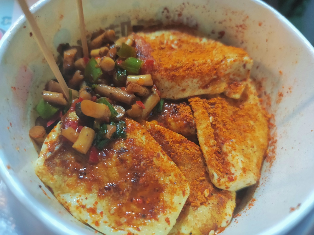 街头烤包浆豆腐