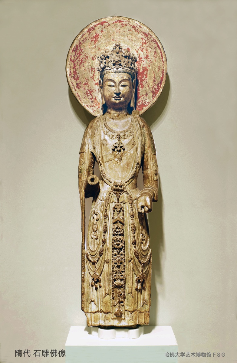 隋代石雕站立佛像