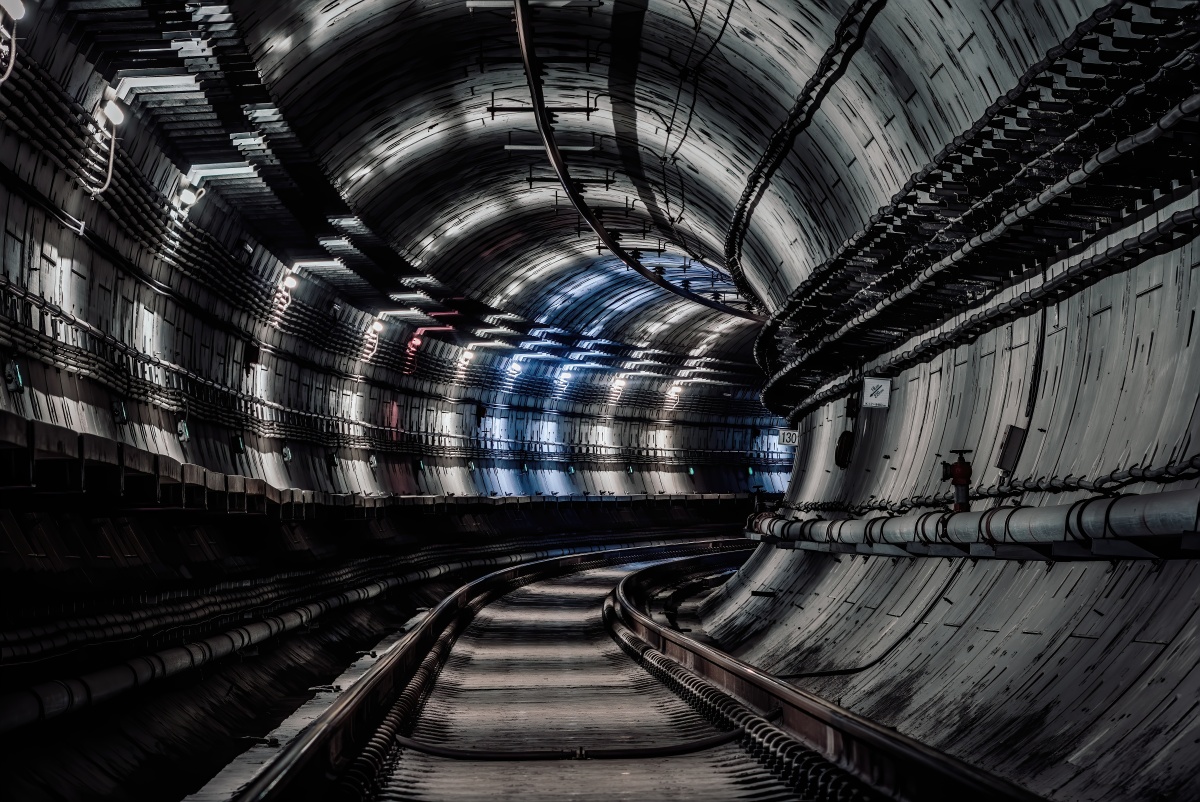 曲线你见过隧道的弯道吗为了提升乘客的舒适性曲线半径会设计较大