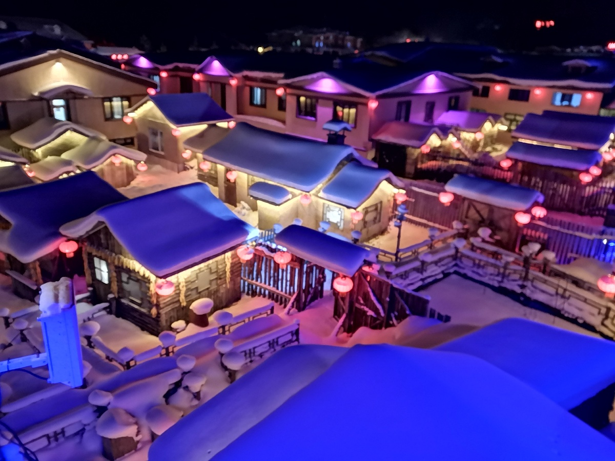 黑龙江雪乡夜景