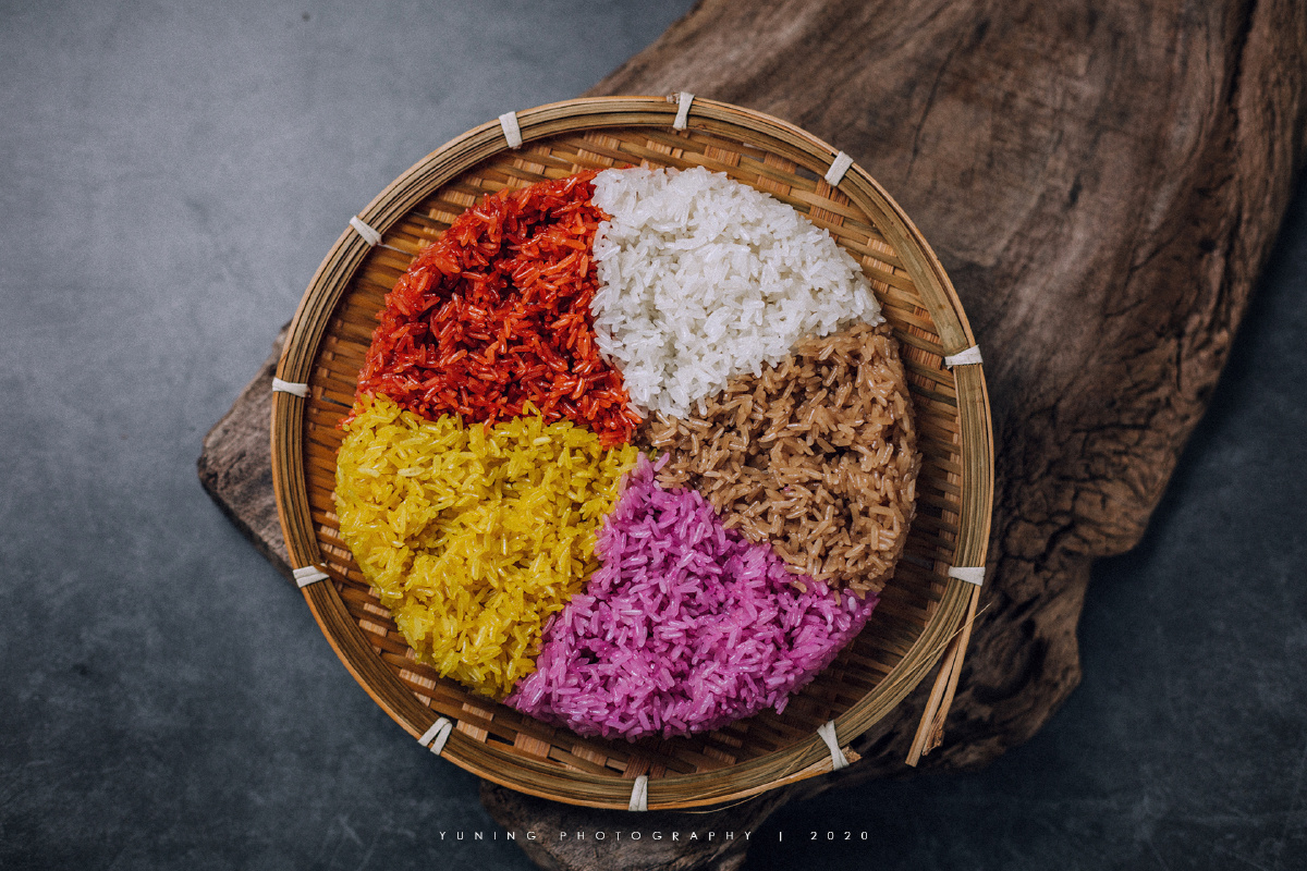 五色糯米饭壮族美食
