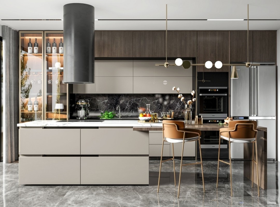 有一个梦想一个大房子有一个中岛