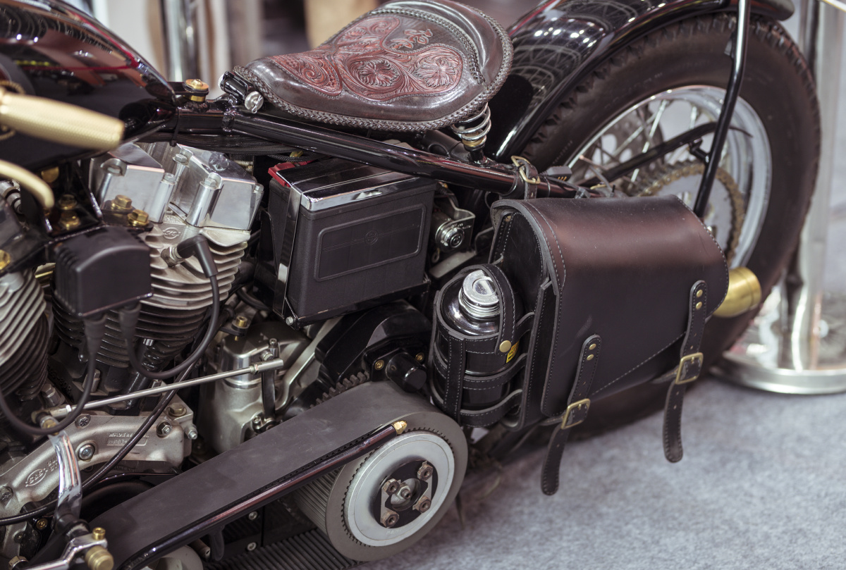 哈雷复古机车部分细节图