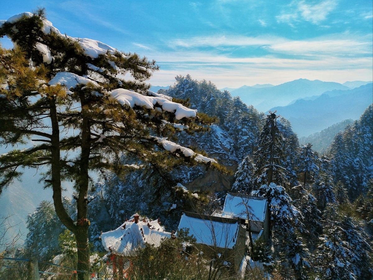 冬日秦岭观音山