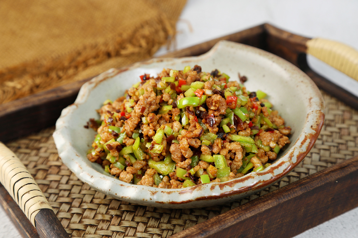 青椒炒肉末
