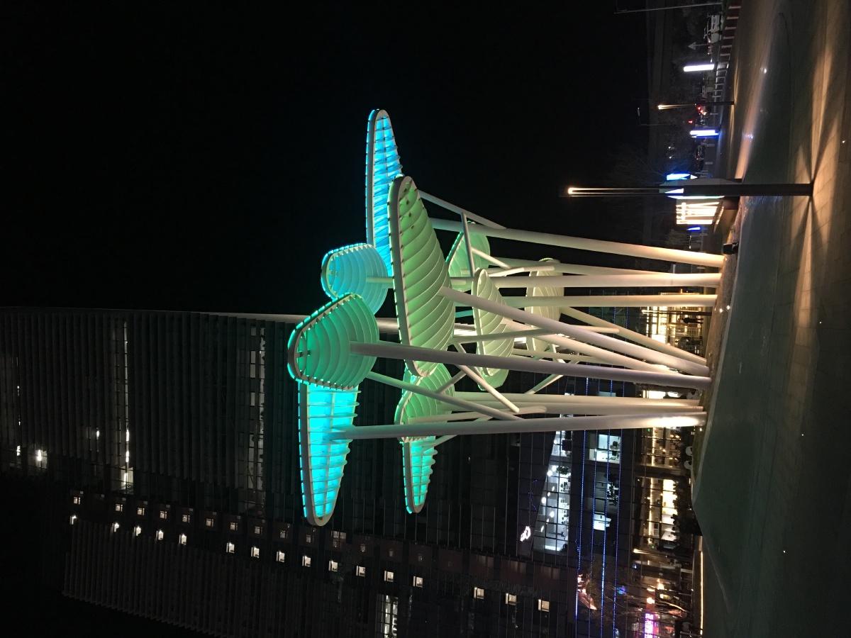 夜晚的大族广场