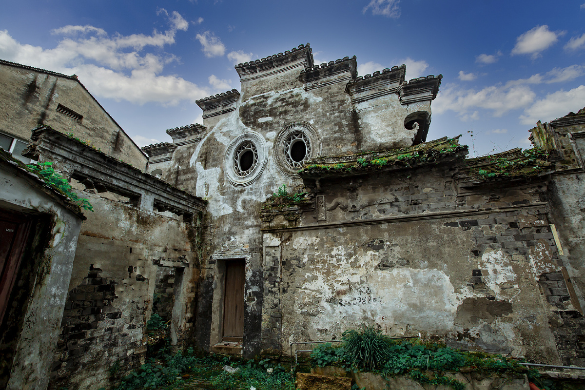温卅乐清大荆古牌坊街和显胜门外部分风景