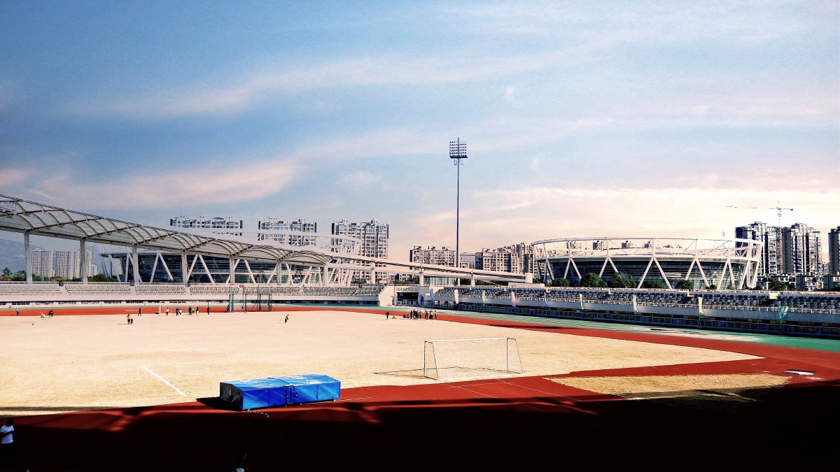 手机街拍温州乐清体育中心