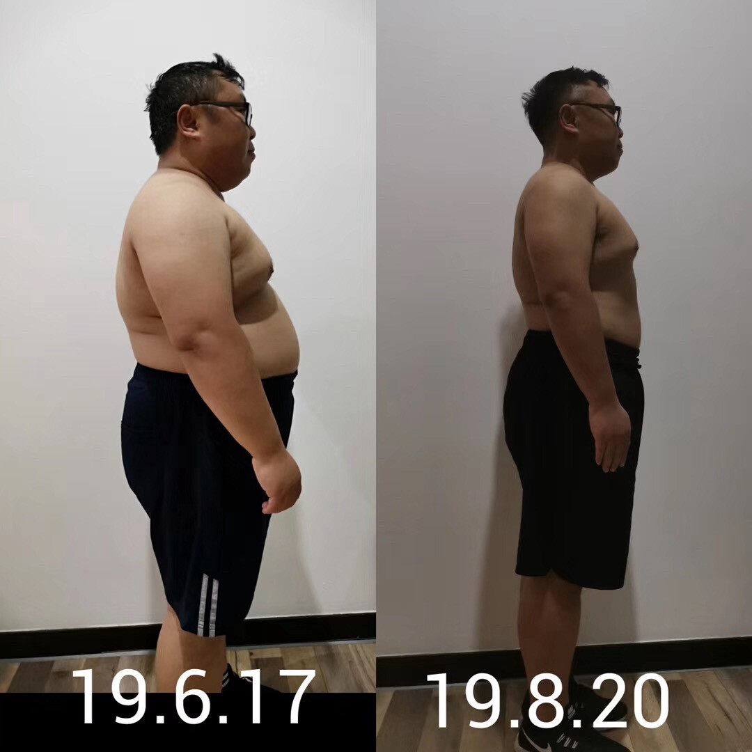 健身增肌对比照