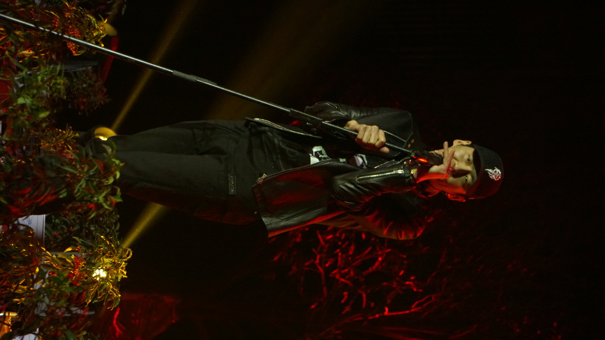 演唱会上的男歌手