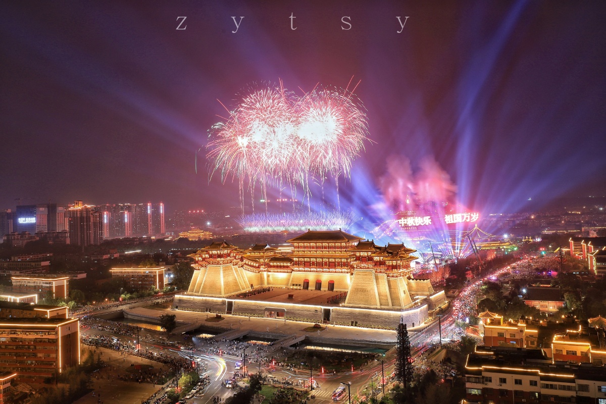 应天门中秋焰火