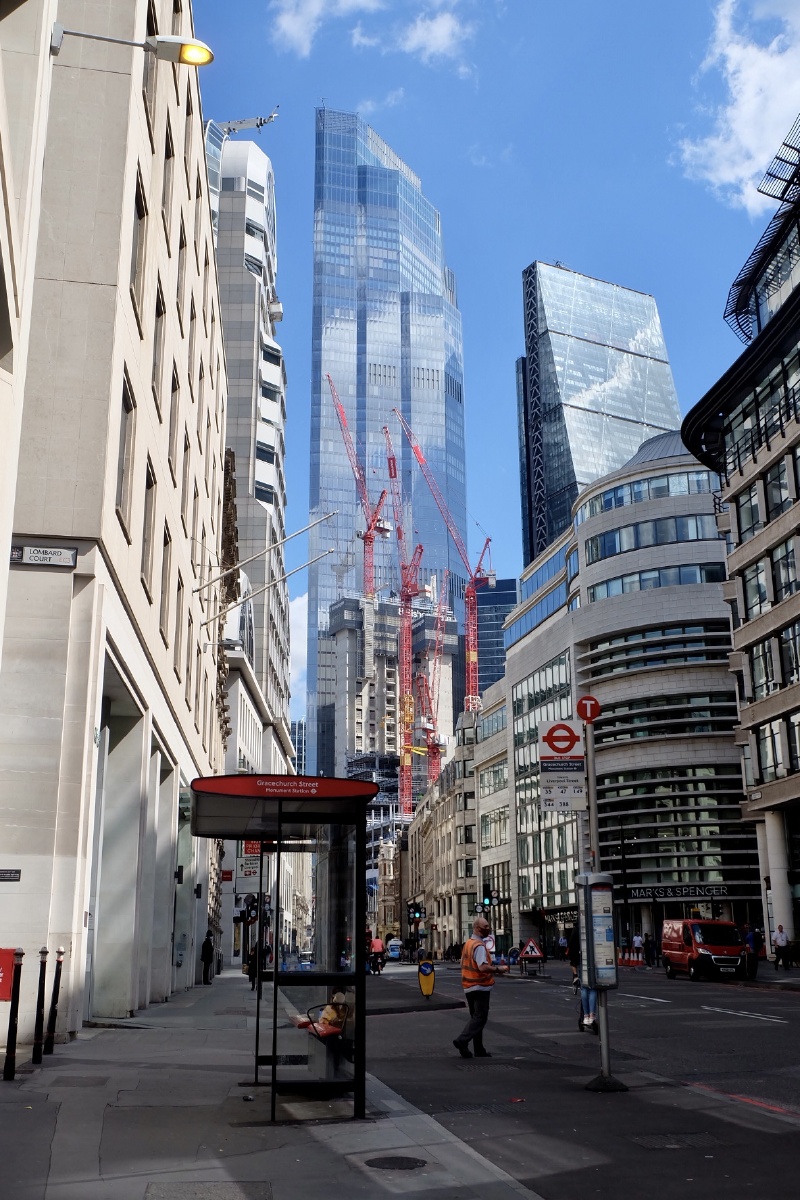 伦敦金融城的街景
