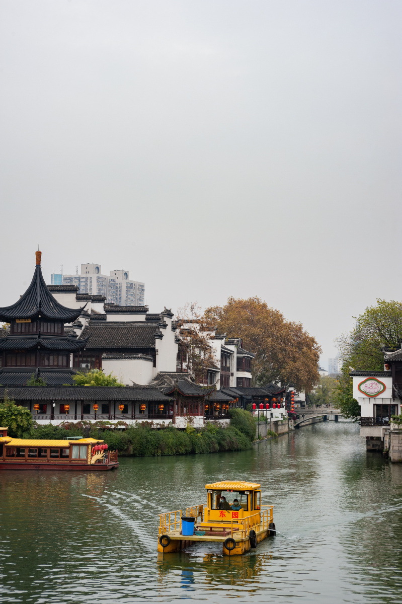 南京夫子庙夕阳下的秦淮河畔最美金陵