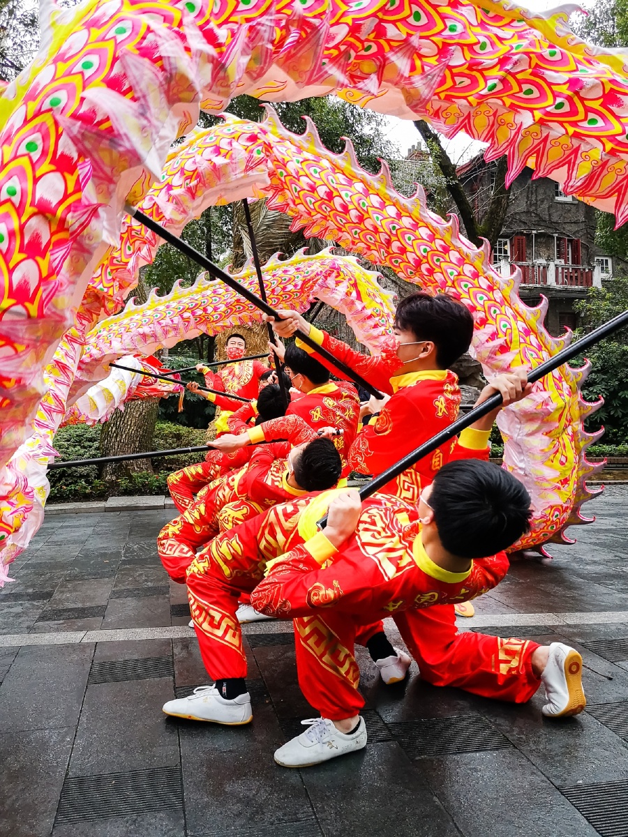 浦东三林舞龙队之风采