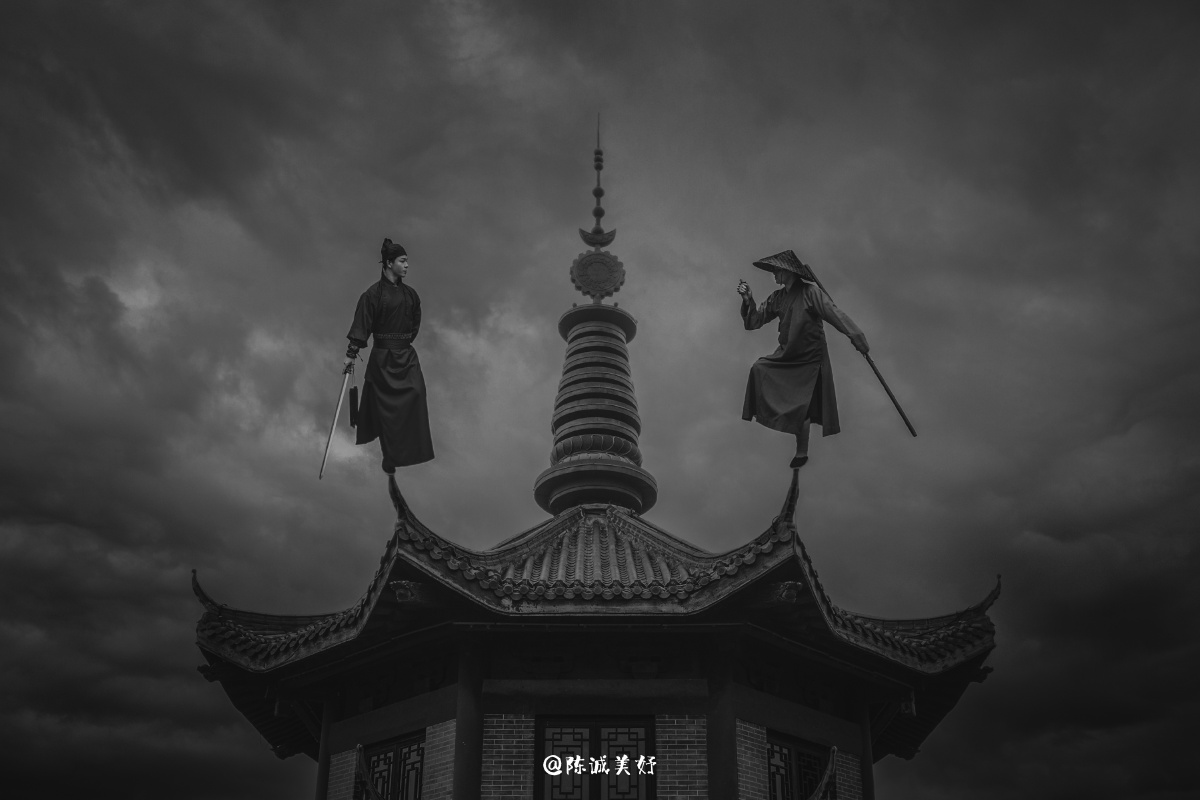 武侠黑白照片系列来了大家喜欢上一套彩色还是这一套黑白