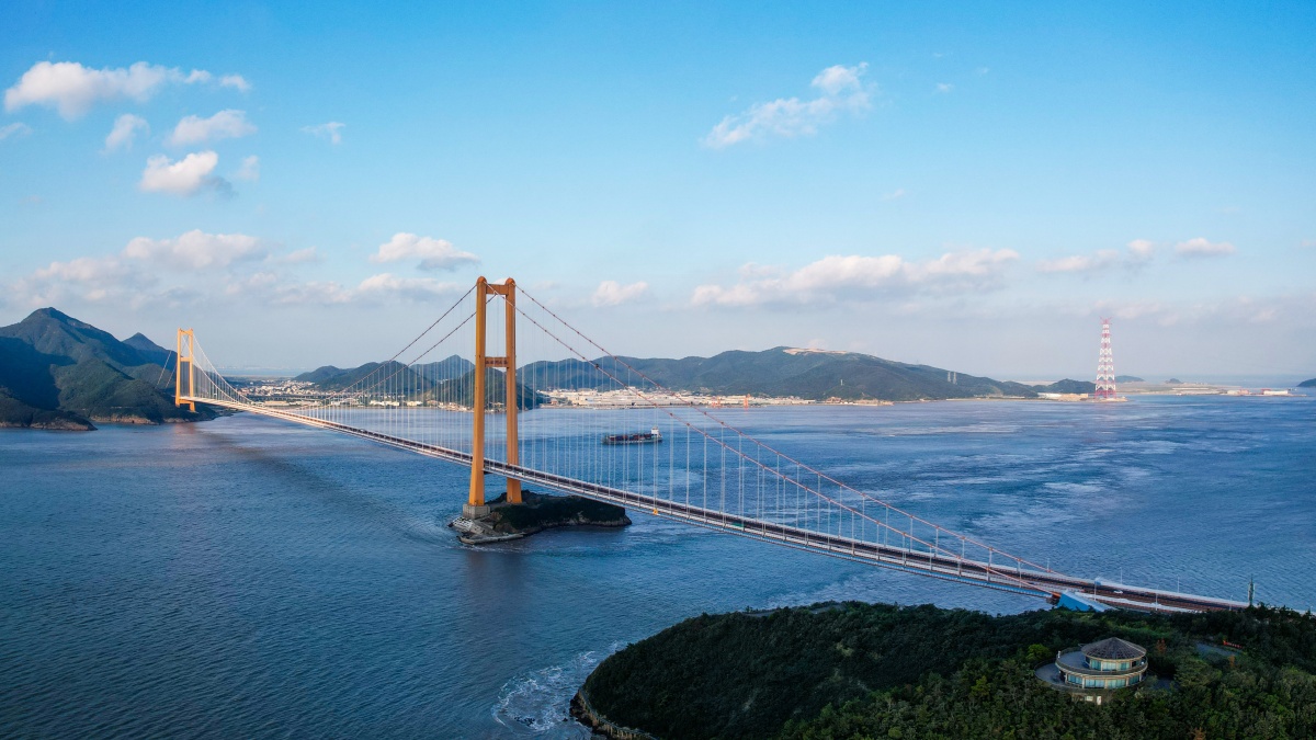 美丽的舟山群岛航拍接片