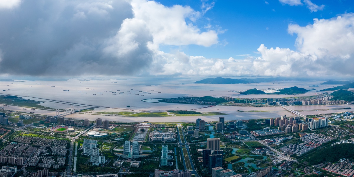 美丽的舟山群岛航拍接片