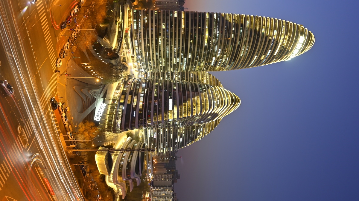 北京望京soho炫丽夜景