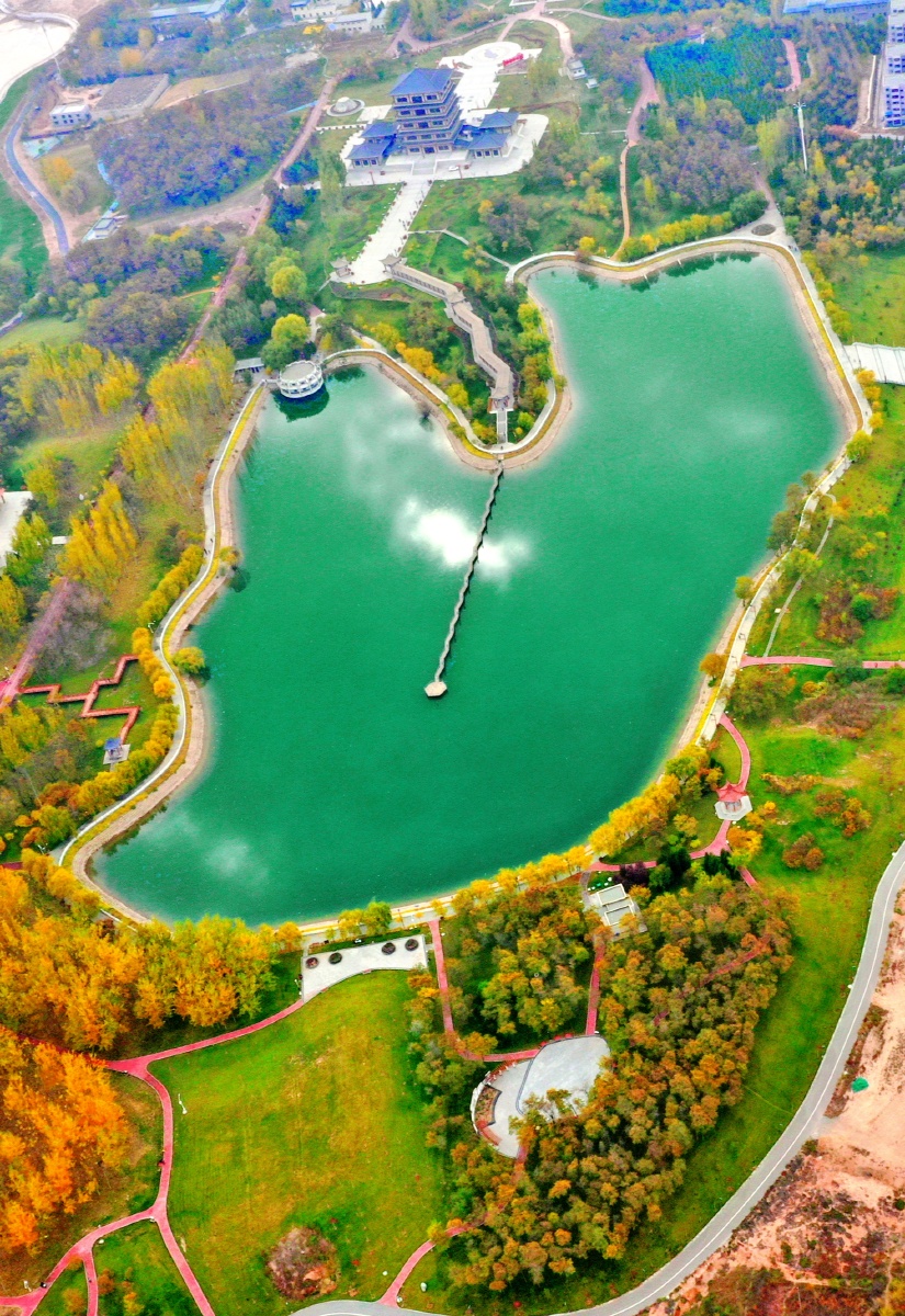 白银市金岭公园秋色航拍组照