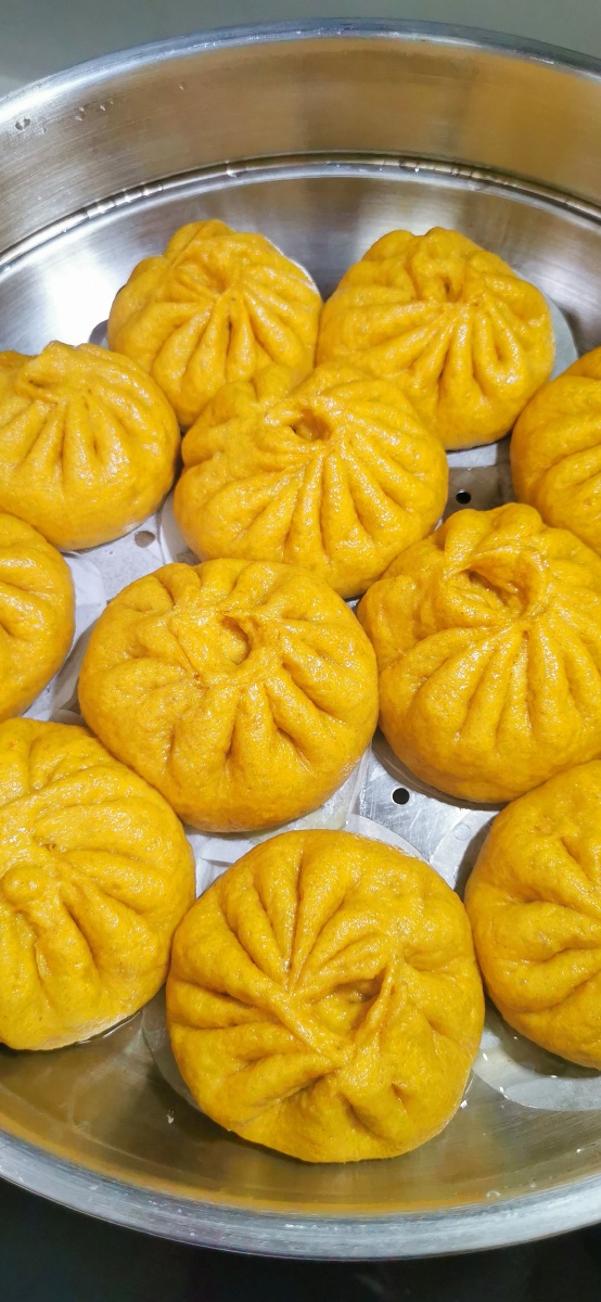 全面南瓜肉馅包超软超级好吃健康美食自己做