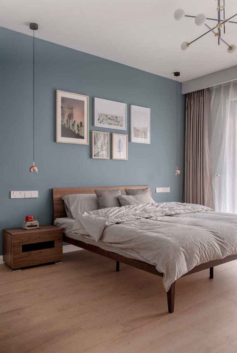 面积140平格局四室两卫风格北欧冷色系