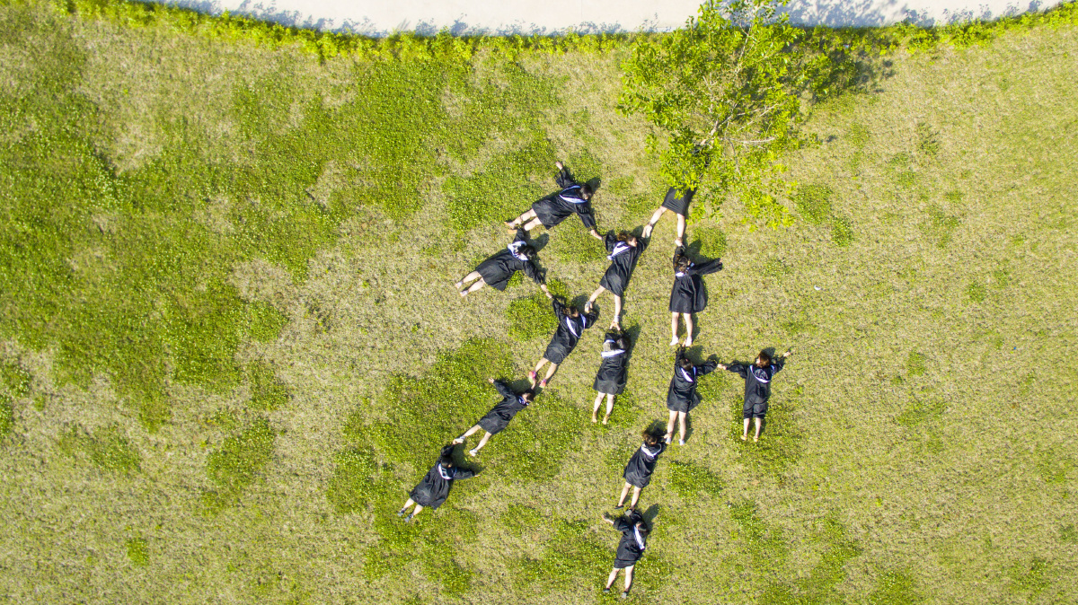 航拍毕业照原创队形非操场拍摄哦