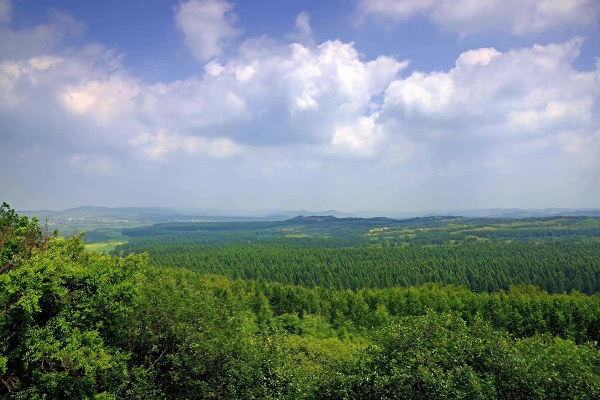塞罕坝位于河北省承德市围场满族蒙古族自治县境内被誉为水的源头云的