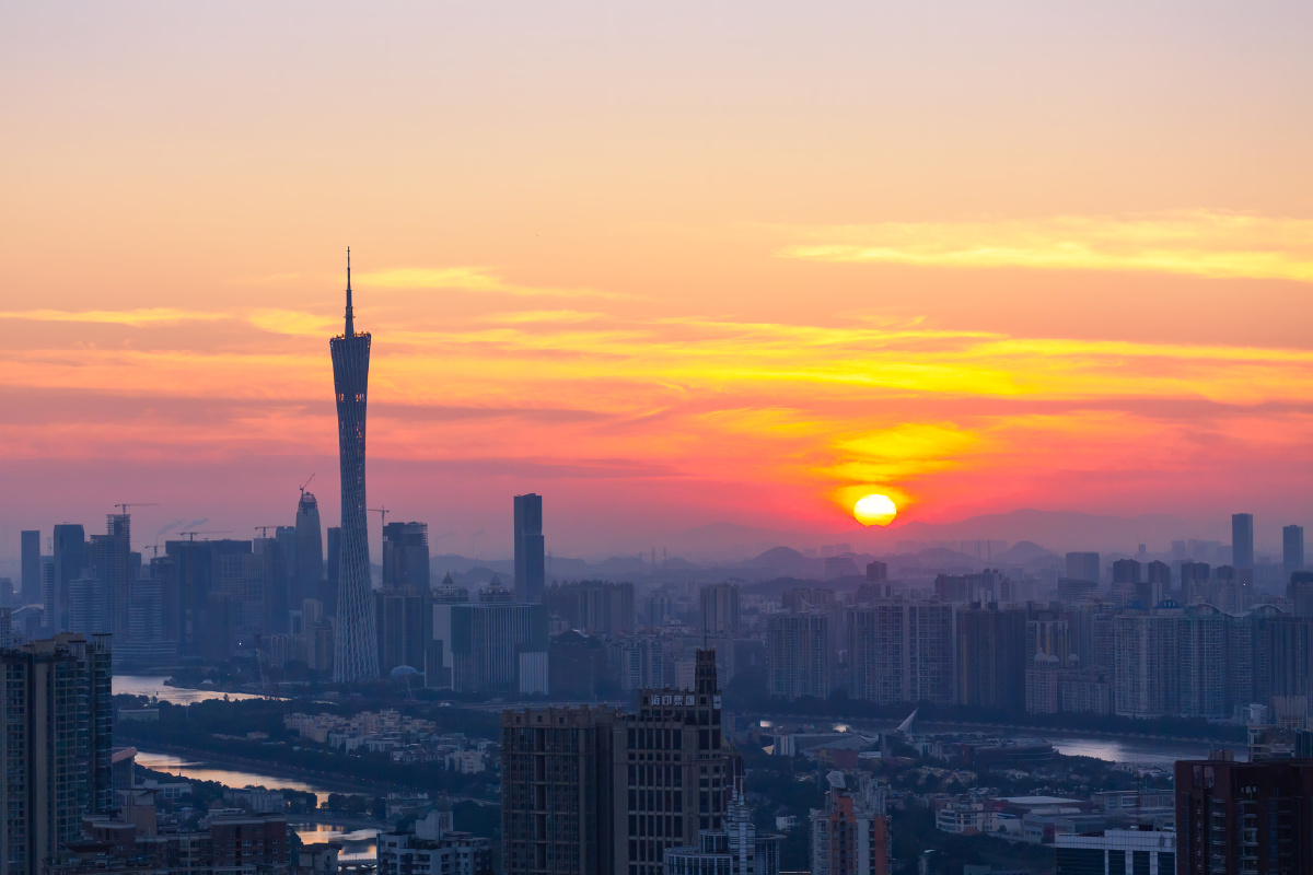 广州,2021年第一天日出,第一缕阳光