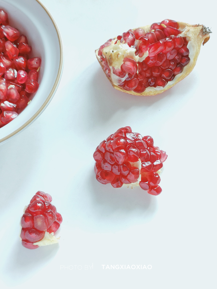 用oppo手机拍摄的一组亮调软籽石榴真是好看又好吃