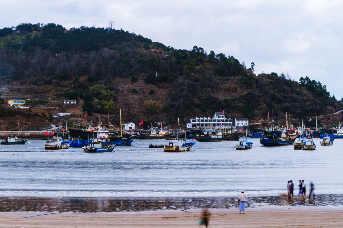 温州平阳月亮湾冬日海边
