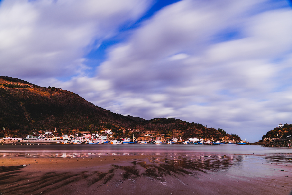 温州平阳月亮湾冬日海边