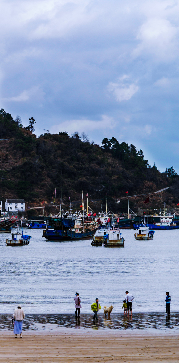 温州平阳月亮湾冬日海边