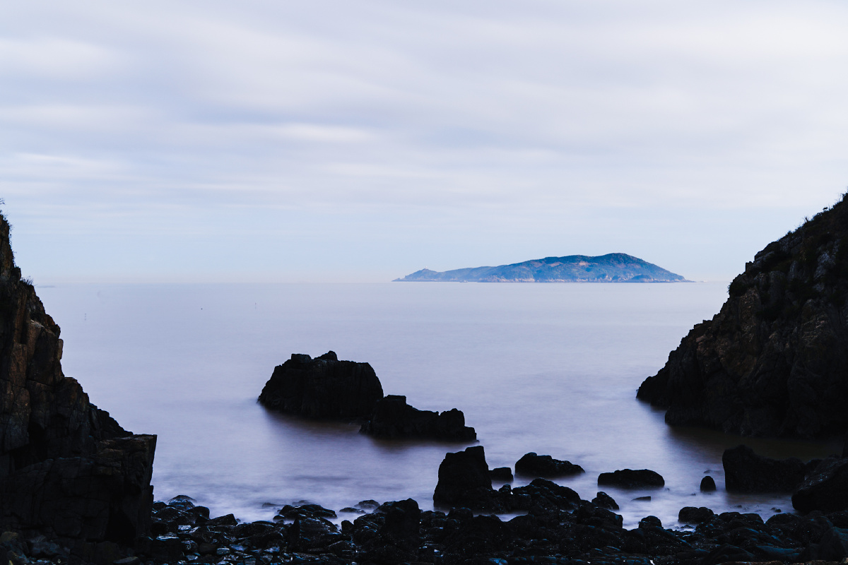温州平阳月亮湾冬日海边