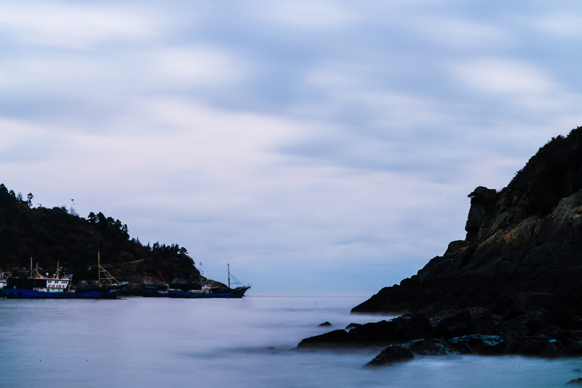 温州平阳月亮湾冬日海边
