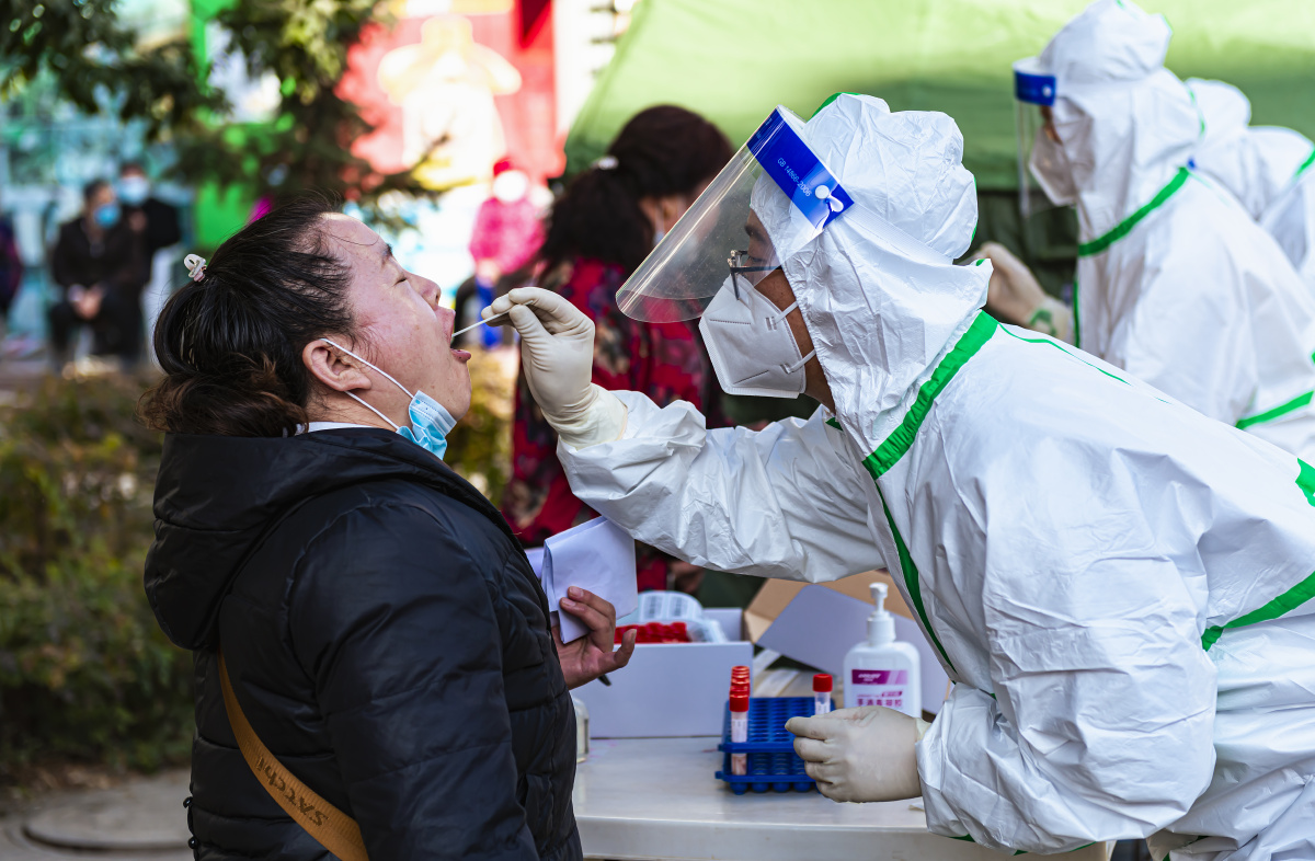 酒泉市肃州区全民核酸检测采样现场