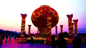 大宋上元灯会广场余晖_1