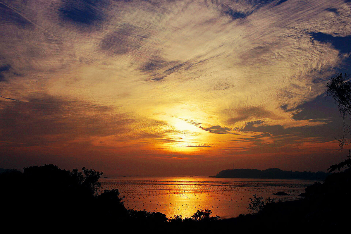 最美冬季之南澳岛日落