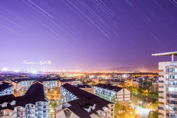 紫荆之巅－西山夜影－清华园星轨beta地景星空合一THU