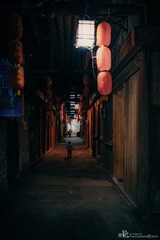 傍晚的古老街道