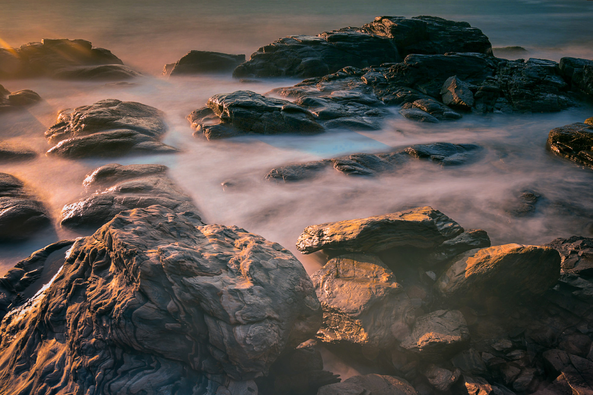 砣矶岛礁石海景