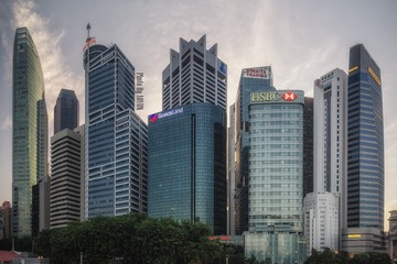 Sunset in Raffles Place