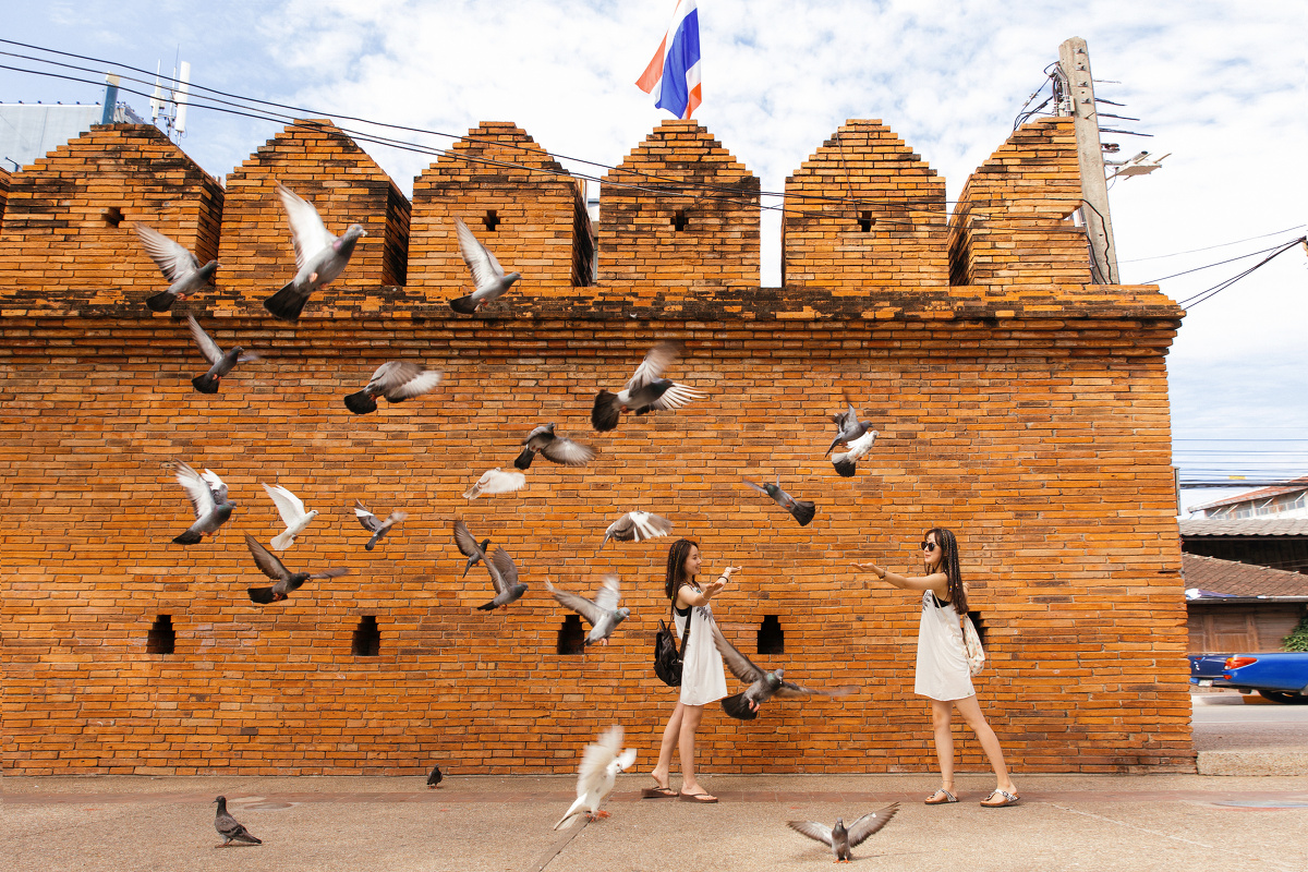 泰国清迈古城塔佩门